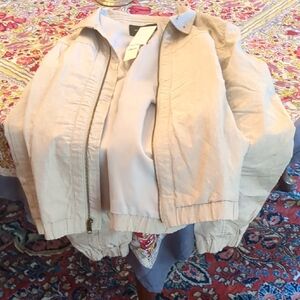 Banana Republic Tan Lightweight Shirt Jacket with Zip-Up Style